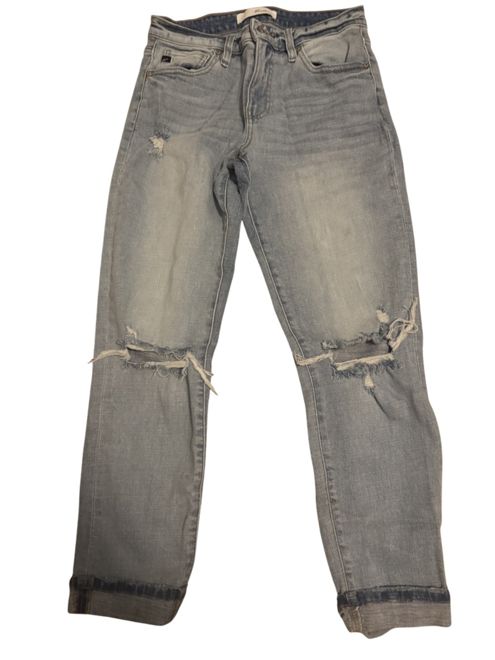 KanCan Light Denim Distressed Boyfriend Jeans
